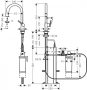 Hansgrohe Aqittura M91 vízszűrős konyhai csaptelep kihúzható zuhanyfejjel 1 jet, rozsdamentes acél 76800800