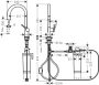 Hansgrohe Aqittura M91 Vízszűrős konyhai csaptelep 210, kihúzható zuhanyfejjel és indítókészlettel, króm 76801000