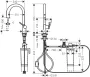 Hansgrohe Aqittura M91 Vízszűrős konyhai csaptelep 210, kihúzható zuhanyfejjel és indítókészlettel, matt fekete 76801670