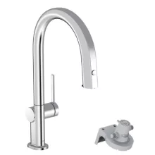   Hansgrohe Aqittura M91 Vízszűrős konyhai csaptelep 210, kihúzható zuhanyfejjel, króm 76803000