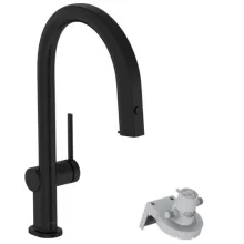   Hansgrohe Aqittura M91 Vízszűrős konyhai csaptelep 210, kihúzható zuhanyfejjel, matt fekete 76803670