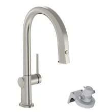   Hansgrohe Aqittura M91 Vízszűrős konyhai csaptelep 210, kihúzható zuhanyfejjel és sBox szereléssel, rozsdamentes acél hatású 76826800