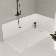 Invena Alvero négyszögletes kompozit zuhanytálca 90x120 cm fehér