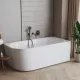 Invena Astri falhoz illeszthető akril kád 150x75 cm jobbos fehér