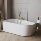 Invena Astri falhoz illeszthető akril kád 160x80 cm balos fehér