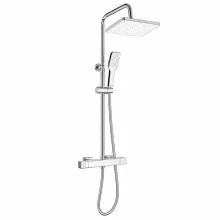   Invena Axira zuhanyrendszer termosztátos csapteleppel, króm AU-07-T01-V