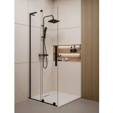 Invena Axira zuhanyrendszer termosztátos csapteleppel, fekete AU-07-T04-V