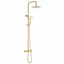  Invena Gold zuhanyrendszer termosztatikus csapteleppel, állítható magasságú, arany AU-16-009-X