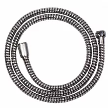   Invena kétszínű csavarodásmentes zuhanygégecső 150 cm, króm/fekete AW-30-JT6-C