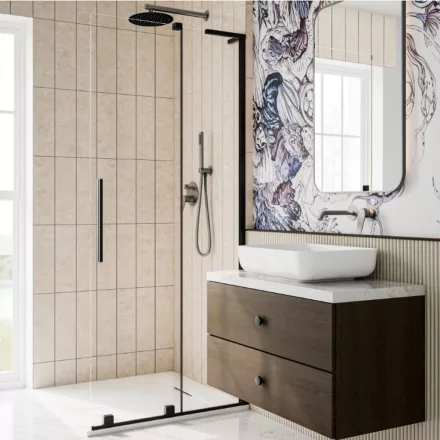 Invena Alonia falsík alatti zuhanyrendszer esőztető fejzuhannyal grafit BS-70-024-V