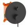 Invena Kalitea falsík alatti zuhanyrendszer 2 funkciós kézizuhannyal, matt fekete kivitelben.