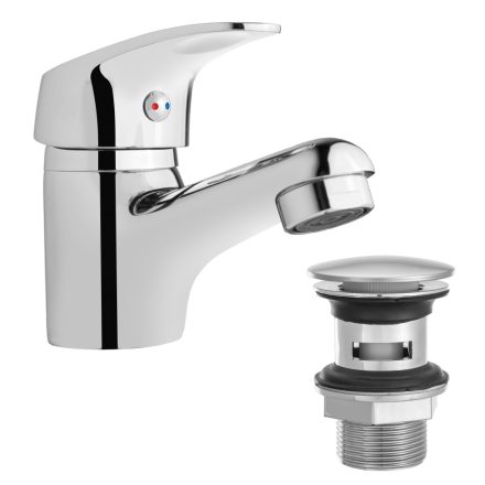 Invena AVA NEW álló mosdó csaptelep click-clack leeresztővel, króm BU-06-Z01-X