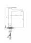 Invena Midnight magasított csaptelep Click-clack leeresztőszeleppel, fekete/rose arany BU-35-W14-V