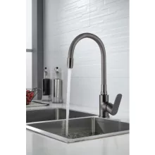   Invena Joga Plus álló konyhai csaptelep flexibilis kifolyócsővel, gun metal BZ-32-P24-L