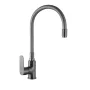 Invena Joga Plus álló konyhai csaptelep flexibilis kifolyócsővel, gun metal BZ-32-P24-L