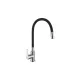 Invena Ksanti Slim két funkciós konyhai csaptelep flexibilis kifolyócsővel, fekete/inox BZ-37-I43-L