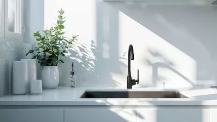 Invena Ligaria konyhai csaptelep flexibilis kifolyócsővel fekete kivitelben