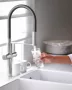 Invena Perisa egykaros álló konyhai csaptelep vízszűrővel, fekete/króm BZ-51-F08-V