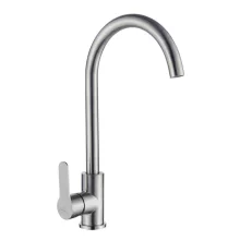 Invena Trend Inox konyhai csaptelep forgatható kifolyóval, króm és rozsdamentes acél hatású kivitelben