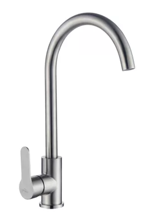 Invena Trend Inox konyhai csaptelep forgatható kifolyóval, króm és rozsdamentes acél hatású kivitelben