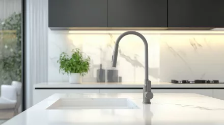 Invena Dalis konyhai csaptelep 2 funkciós flexibilis kifolyócsővel, szürke kivitelben