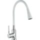 Invena Hula konyhai csaptelep flexibilis kifolyócsővel, fehér / króm BZ-85-L02-L