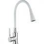 Invena Hula konyhai csaptelep flexibilis kifolyócsővel, fehér / króm BZ-85-L02-L
