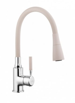 Invena Hula konyhai csaptelep flexibilis kifolyócsővel, bézs / króm BZ-85-L03-L