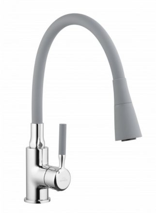 Invena Hula konyhai csaptelep flexibilis kifolyócsővel, szürke / króm BZ-85-L05-L