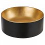 Invena Keto kerámia mosdótál 41,5 cm,  PVD és Waterplating bevonattal, fekete /arany CE-14-017-C