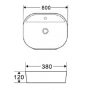 Invena Halia pultra ültethető kerámia mosdó 50x38 cm, fehér CE-18-001-C