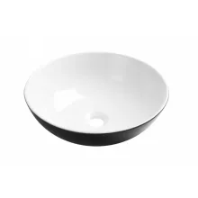   Invena Dokos kerámia mosdótál 39,5 cm, fekete / fehér CE-19-041-C