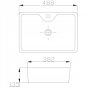 Invena Neri pultra ültethető kerámia mosdó 49x38 cm, fehér CE-22-001-W