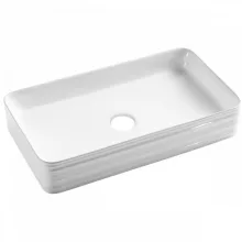   Invena Akte kerámia mosdótál 66x38 cm, csapfurat nélkül, fényes fehér CE-54-P01-C