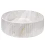 Invena Glamour márványhatású kerámia mosdótál 36 cm bordázott felülettel, szürke/bézs CE-63-703-C