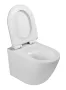 Invena Tavro csendes öblítésű fali kerámia WC csésze Soft-Close és könnyen levehető ülőkével, fehér kivitelben.