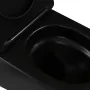 Invena Tavro csendes öblítésű fali kerámia WC csésze Soft-Close és könnyen levehető ülőkével, matt fekete kivitelben.