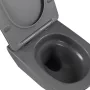 Invena Tavro csendes öblítésű fali kerámia WC csésze Soft-Close és könnyen levehető ülőkével, matt szürke kivitelben.