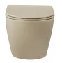 Invena Tavro csendes öblítésű fali kerámia WC csésze Soft-Close és könnyen levehető ülőkével, matt cappuccino kivitelben.
