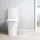 Invena Clarity kompakt csendes öblítésű monoblokk WC csésze alsó bekötésű tartállyal és duroplast Soft-Close ülőkével, fehér.