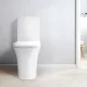 Invena Clarity kompakt csendes öblítésű monoblokk WC csésze alsó bekötésű tartállyal és duroplast Soft-Close ülőkével, fehér.