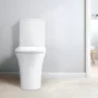 Invena Clarity kompakt csendes öblítésű monoblokk WC csésze alsó bekötésű tartállyal és duroplast Soft-Close ülőkével, fehér.