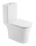 Invena Clarity kompakt csendes öblítésű monoblokk WC csésze alsó bekötésű tartállyal és duroplast Soft-Close ülőkével, fehér.