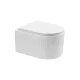 Invena Glamour Bordázott fali kerámia WC csésze Swirlflush öblítéssel és soft-close ülőkével, fehér CE-92-001-L