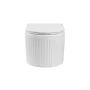 Invena Glamour Bordázott fali kerámia WC csésze Swirlflush öblítéssel és soft-close ülőkével, fehér CE-92-001-L