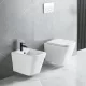 Invena FLORIN fali kerámia WC csésze Swirlflush öblítéssel és lágyan záródó ülőkével, fehér CE-94-001-L