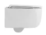 Invena Korfu csendes öblítésű fali kerámia WC csésze örvényöblítéssel és Soft-Close könnyen levehető ülőkével, fehér.