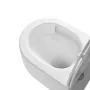 Invena Korfu csendes öblítésű fali kerámia WC csésze örvényöblítéssel és Soft-Close könnyen levehető ülőkével, fehér.