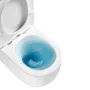 Invena Korfu csendes öblítésű fali kerámia WC csésze örvényöblítéssel és Soft-Close könnyen levehető ülőkével, fehér.