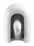 Invena Korfu csendes öblítésű fali kerámia WC csésze örvényöblítéssel és Soft-Close könnyen levehető ülőkével, fehér.